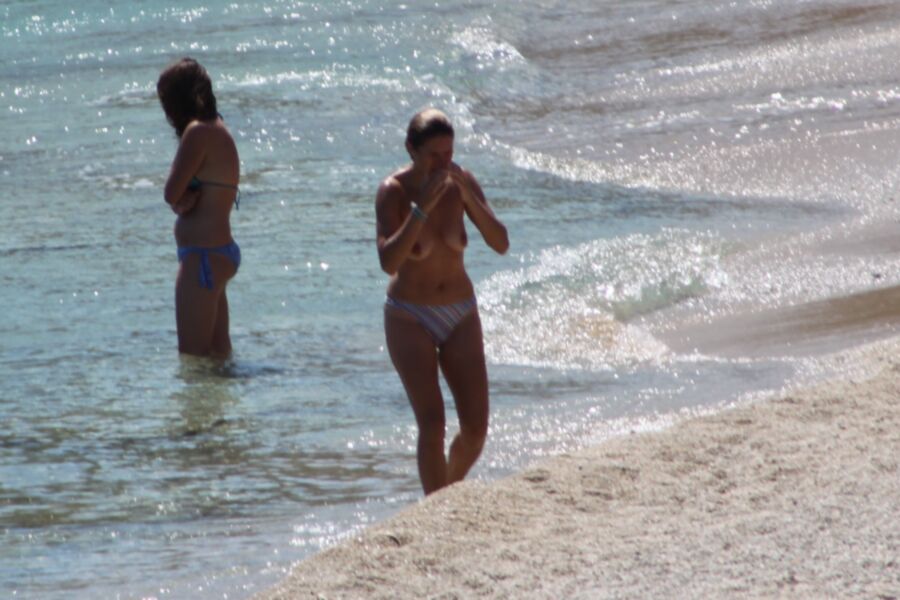 Free porn pics of Babe I caught topless in Kalafatis beach, Mykonos 5 of 10 pics