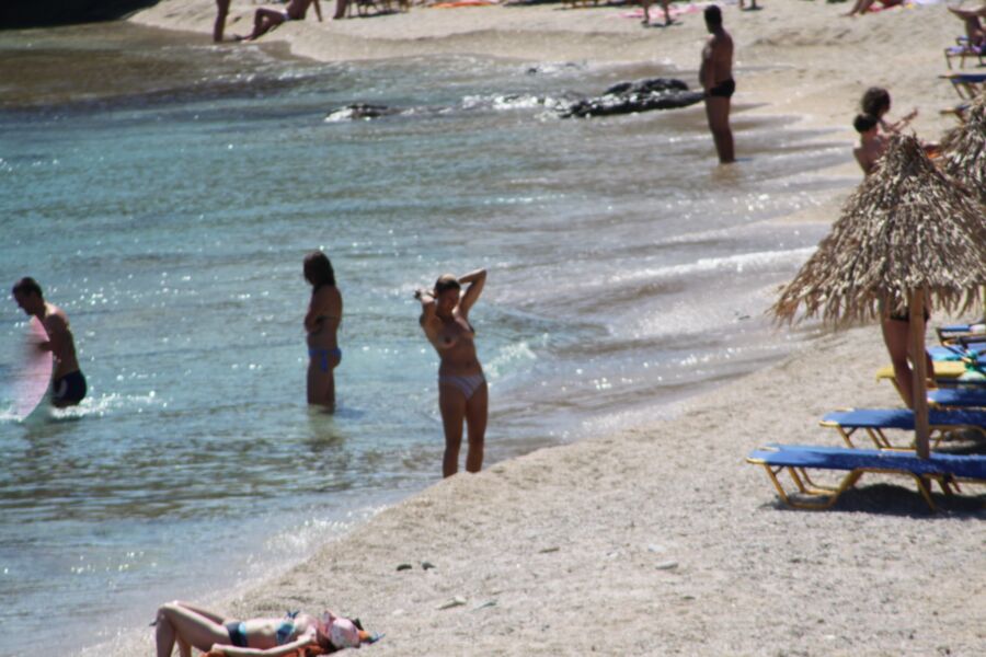 Free porn pics of Babe I caught topless in Kalafatis beach, Mykonos 9 of 10 pics