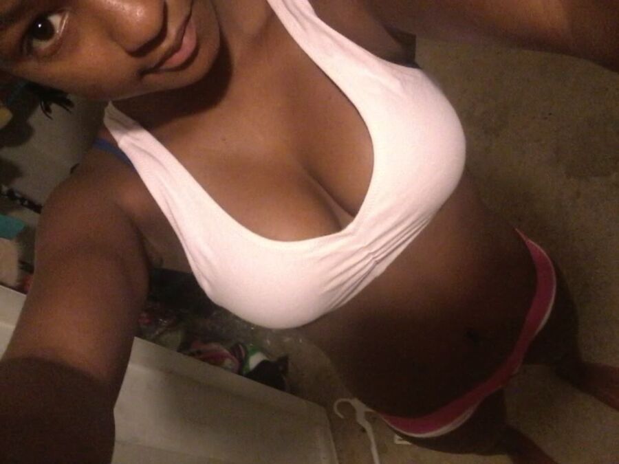 Free porn pics of Cute young black teen w/ awesome boobs! 8 of 26 pics