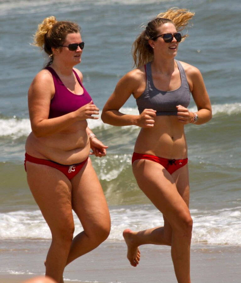 Uniform panties chubby beach