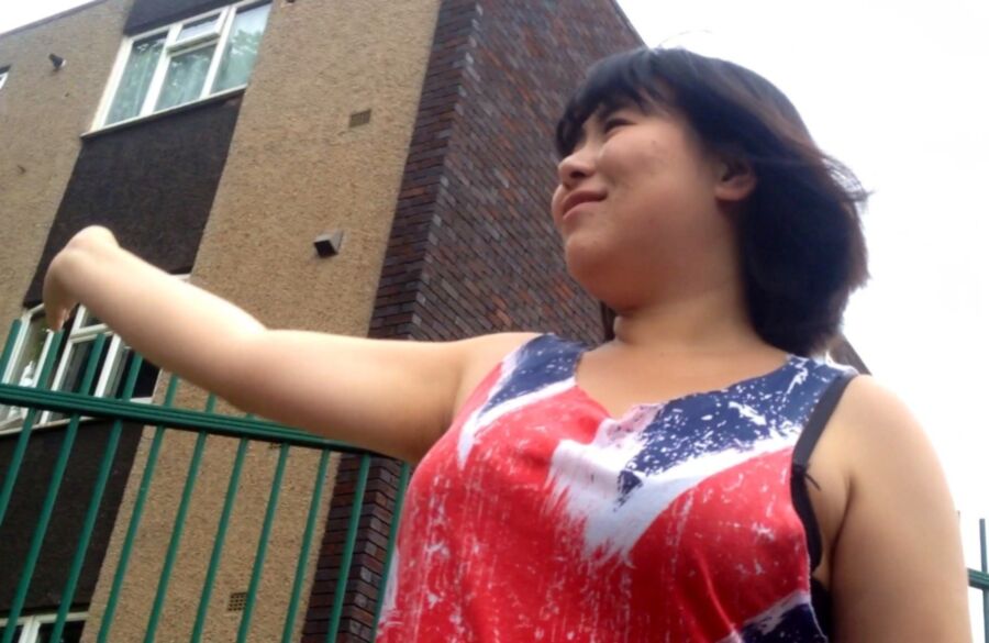 Asian BBW SEX-PIG poses for the camera! [UK Candid] 18 of 30 pics