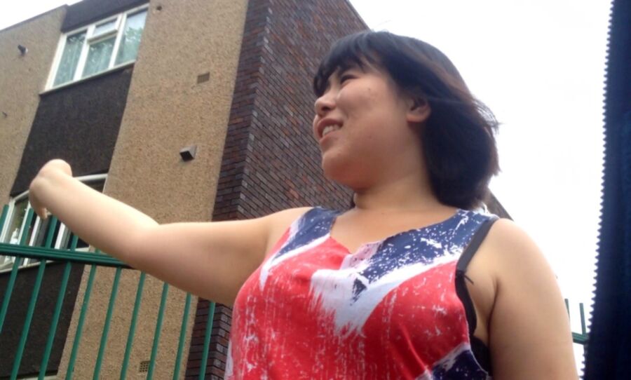 Asian BBW SEX-PIG poses for the camera! [UK Candid] 19 of 30 pics