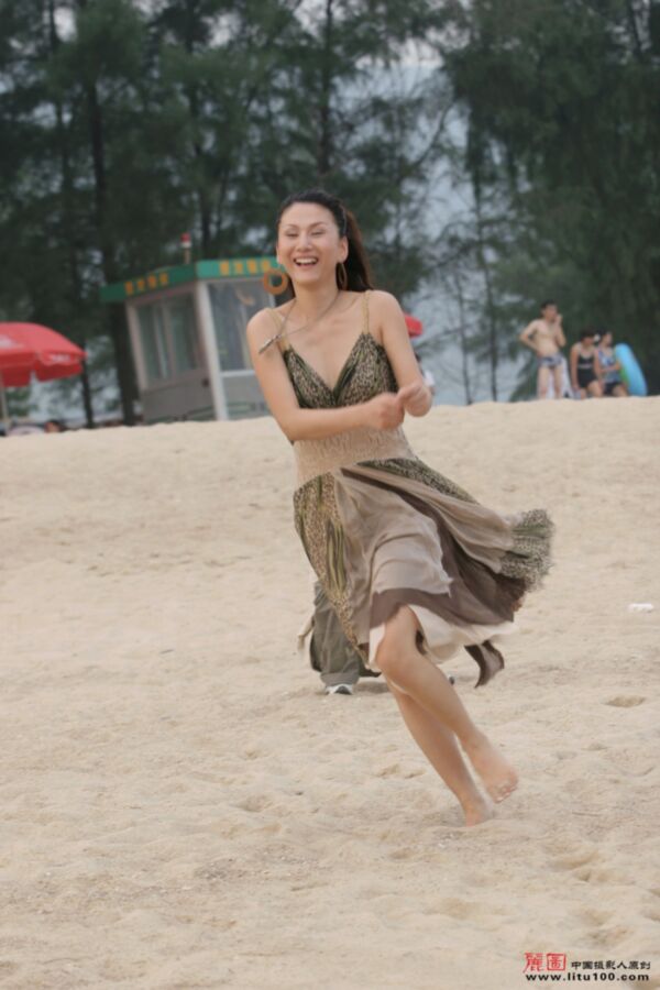 Chinese Beauties - Su T - Cool Day on the Beach 2 of 41 pics