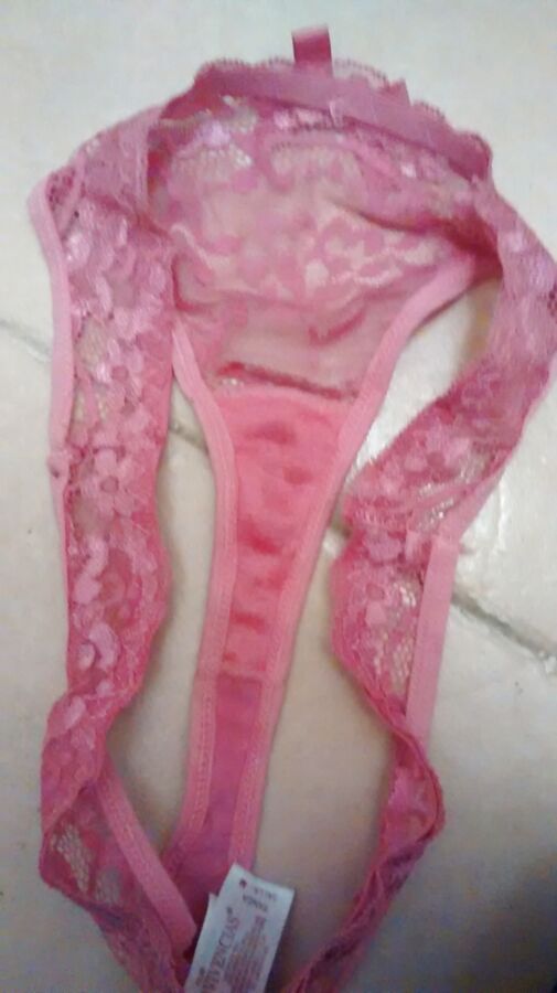 Free porn pics of i stole this beauty pinnk pantie from this whore blonde whore bi 7 of 9 pics