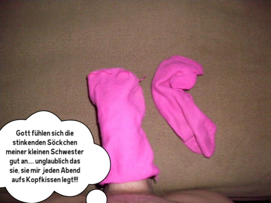 Free porn pics of German captions socks / Shoe Masturbate (socks Flats cum fest in 7 of 13 pics
