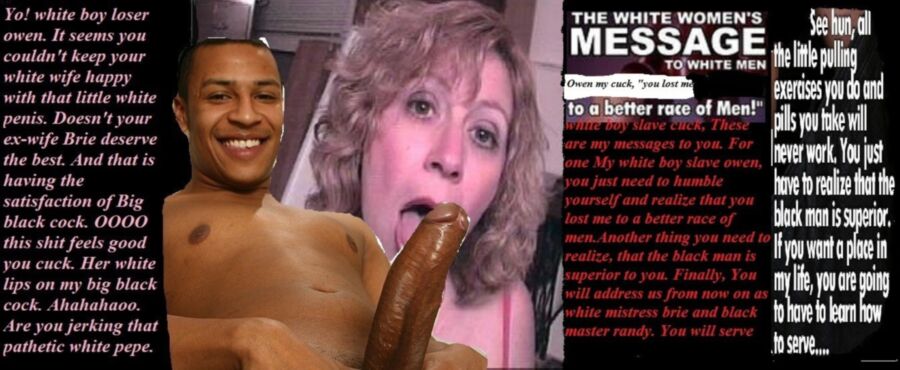 interracial captions for brie, the black cock slut 1 of 4 pics