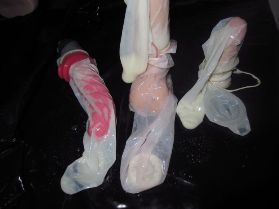 Free porn pics of So Much Cumfilled Condoms, Nylons & Nylonpanties For You 12 of 100 pics