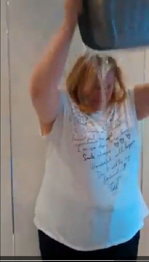 Free porn pics of Fat cunt Lyndsey ice bucket - in a white t shirt - comments 2 of 6 pics