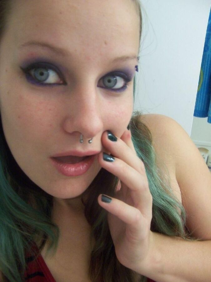 Free porn pics of Stoner Girl with Pigtails and Nosering 15 of 122 pics